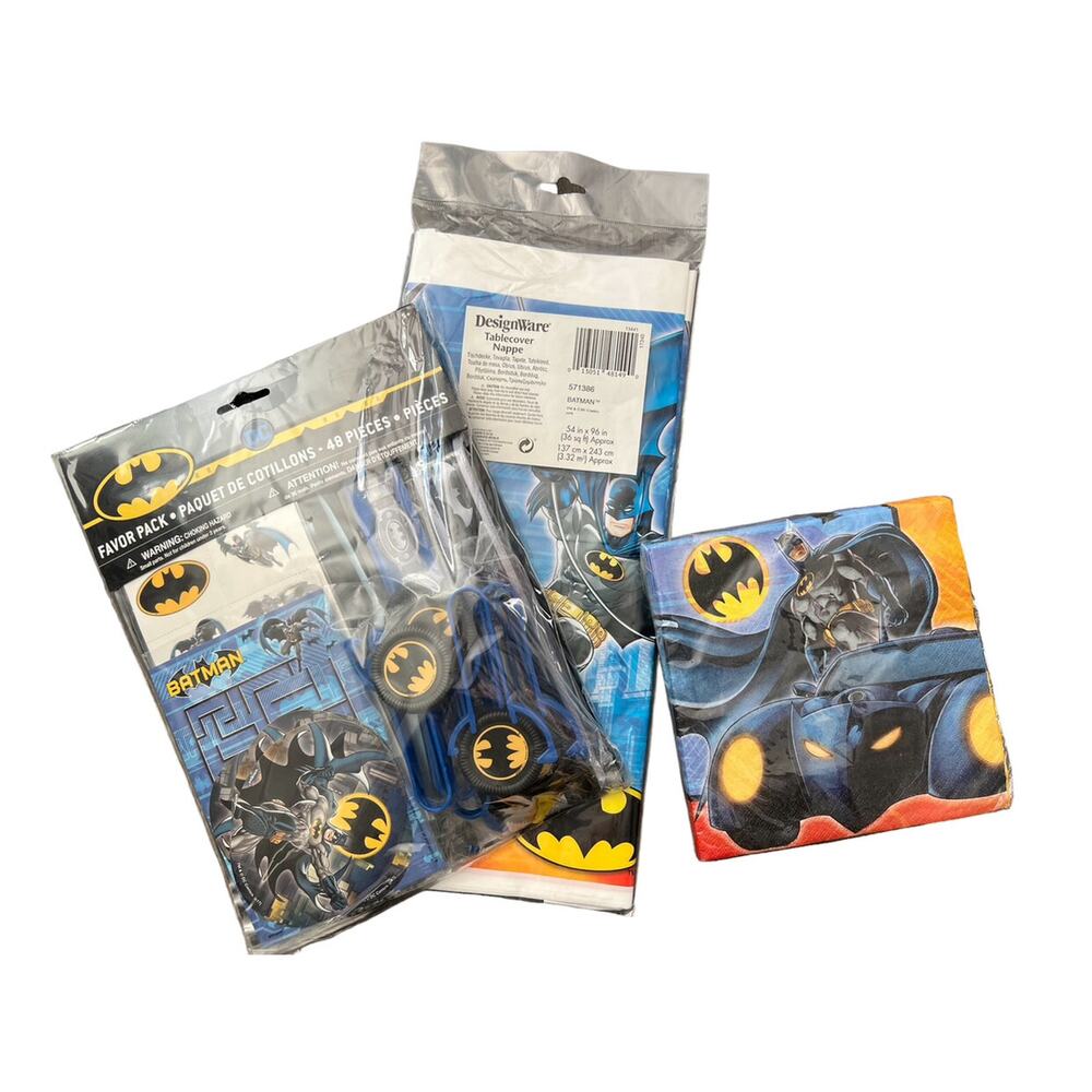 Batman Party Supplies Pack With Favors For 6